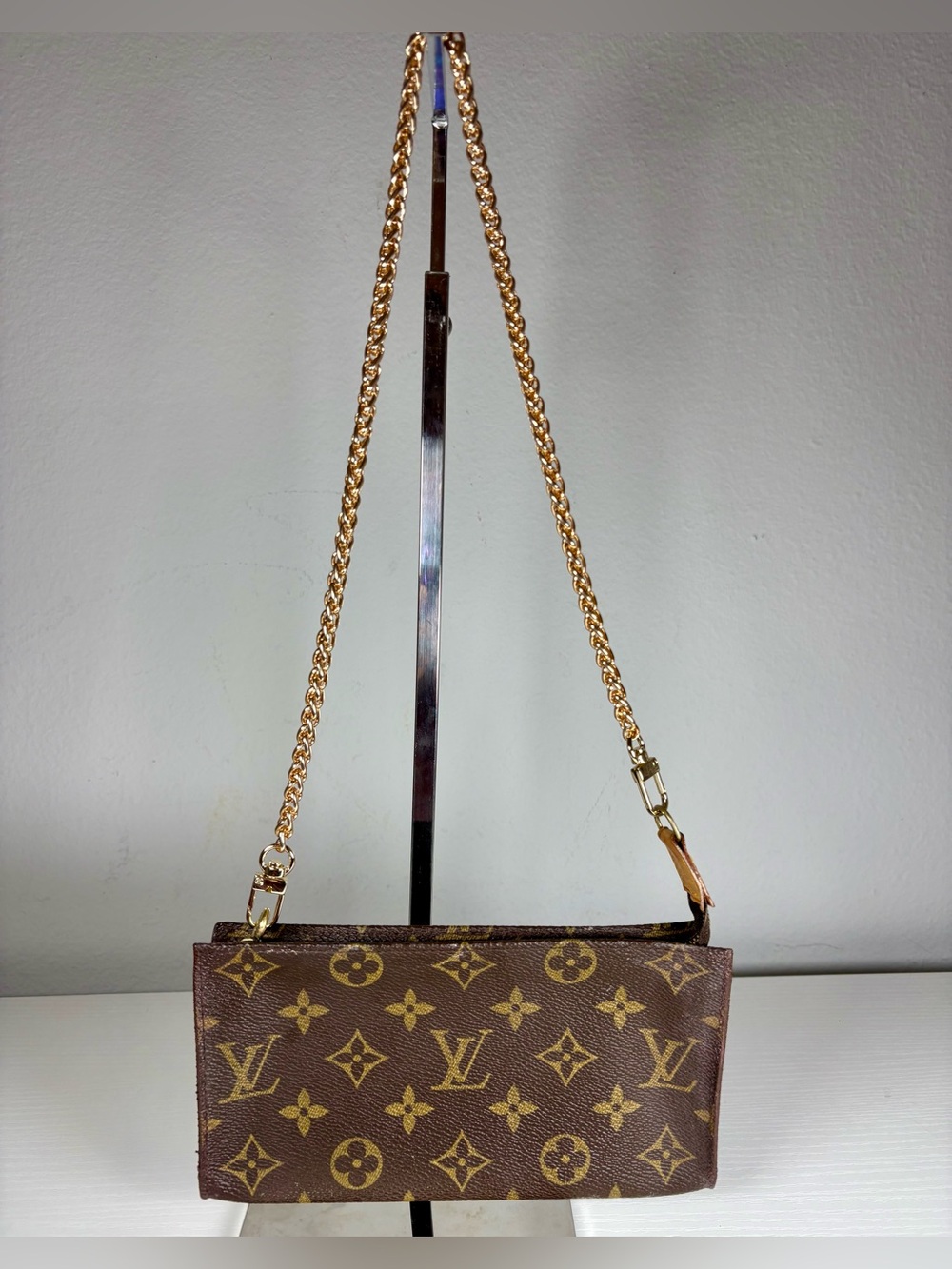 Louis Vuitton Monogram Pouch, 8 x 4.75 inches